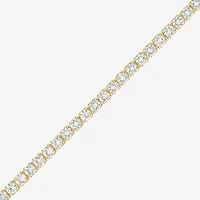 Yes, Please! Womens Lab Created White Sapphire Sterling Silver Tennis Bracelet