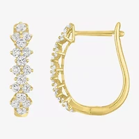 Yes, Please! Womens Lab Created White Sapphire 14K Gold Over Silver 2 Pair Jewelry Set