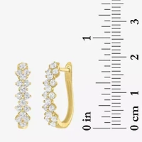 Yes, Please! Womens Lab Created White Sapphire 14K Gold Over Silver 2 Pair Jewelry Set