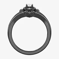 Enchanted Disney Fine Jewelry (F,Si1), Maleficent Womens 1/4 CT. T.W. Lab Grown White Diamond Sterling Silver Cocktail Ring