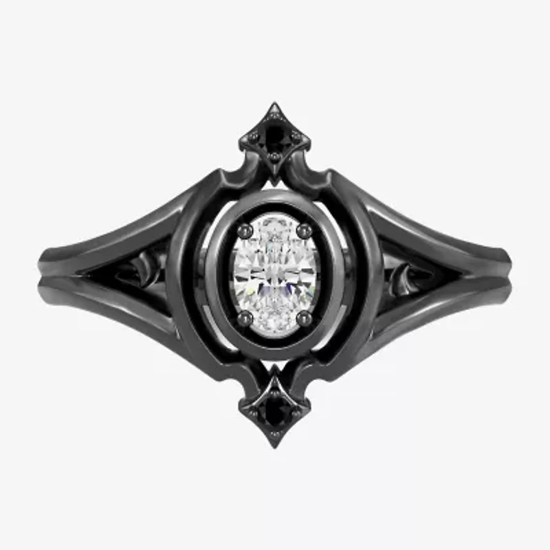 Enchanted Disney Fine Jewelry (F,Si1), Maleficent Womens 1/4 CT. T.W. Lab Grown White Diamond Sterling Silver Cocktail Ring