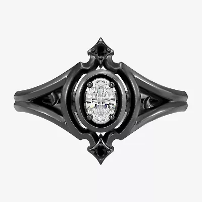 Enchanted Disney Fine Jewelry (F,Si1), Maleficent Womens 1/4 CT. T.W. Lab Grown White Diamond Sterling Silver Cocktail Ring