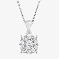 (F, Si2) Womens 1/2 CT. T.W. Lab Grown White Diamond Sterling Silver Round 2-pc. Jewelry Set