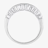 (F/Si2) Womens 3 CT. T.W. Lab Grown White Diamond Sterling Silver Cocktail Ring