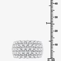 (G, Si1-Si2) Womens 4 CT. T.W. Lab Grown White Diamond Sterling Silver Band