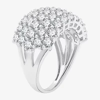 (G, Si1-Si2) Womens 4 CT. T.W. Lab Grown White Diamond Sterling Silver Band