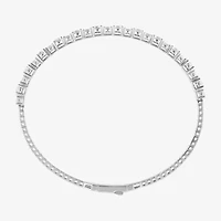 (F, Si2) Womens 3 CT. T.W. Lab Grown White Diamond Sterling Silver Bangle Bracelet