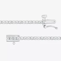 (Si2, F) Womens 2 CT. T.W. Lab Grown White Diamond Sterling Silver 7 Inch Tennis Bracelet