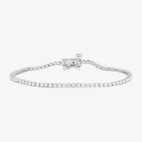 (Si2, F) Womens 2 CT. T.W. Lab Grown White Diamond Sterling Silver 7 Inch Tennis Bracelet