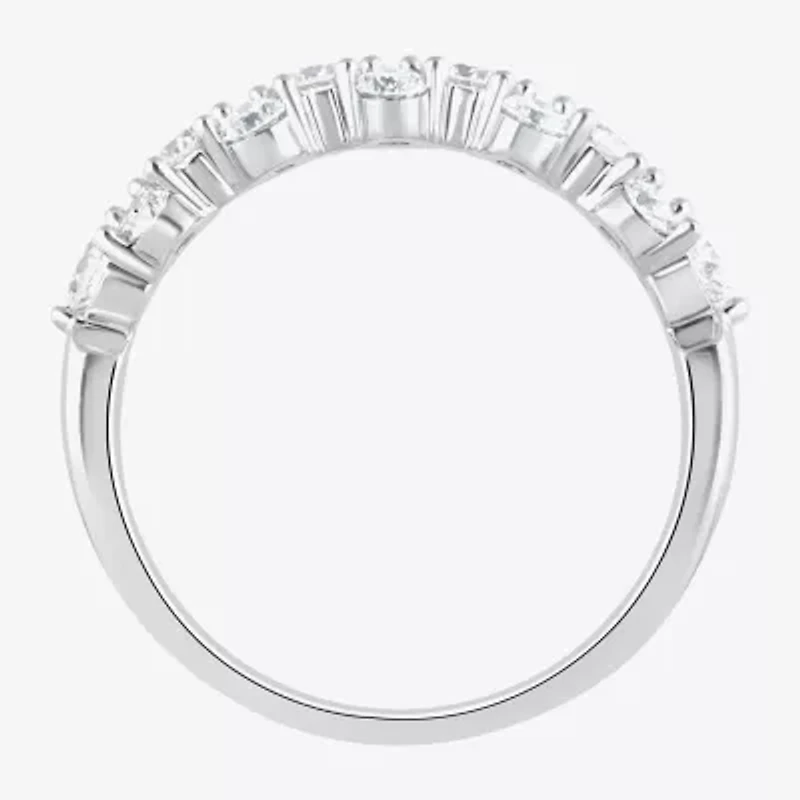 (F, Si2) Womens 1 CT. T.W. Lab Grown White Diamond Sterling Silver Cocktail Ring
