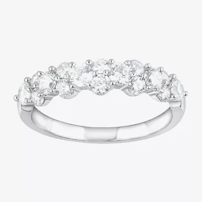 (F, Si2) Womens 1 CT. T.W. Lab Grown White Diamond Sterling Silver Cocktail Ring