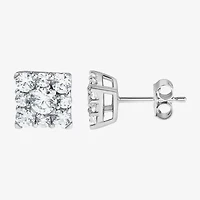 Diamond Blossom (F, Si2) 1 CT. T.W. Lab Grown White Diamond Sterling Silver 7mm Stud Earrings