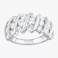 (F, Si2) Womens 3 1/10 Ct. T.W. Lab Grown White Diamond Sterling Silver Band