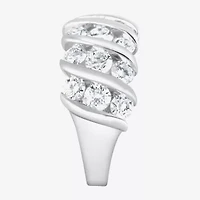 (F, Si2) Womens 3 1/10 Ct. T.W. Lab Grown White Diamond Sterling Silver Band