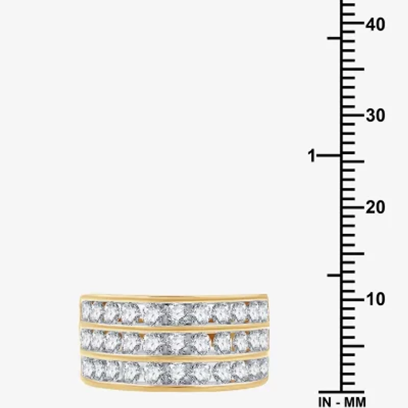 (G, Si1-Si2) Womens 2 CT. T.W. Lab Grown White Diamond 14K Gold Over Silver Band