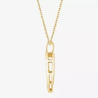 (F, Vs2) Womens 1/2 CT. T.W. Lab Grown White Diamond 14K Gold Over Silver 18 Inch Pendant Necklace