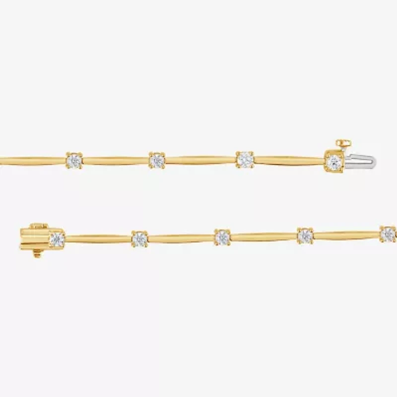 F/Vs2) Womens 14K Gold Over Silver Inch Solid Chain Bracelet