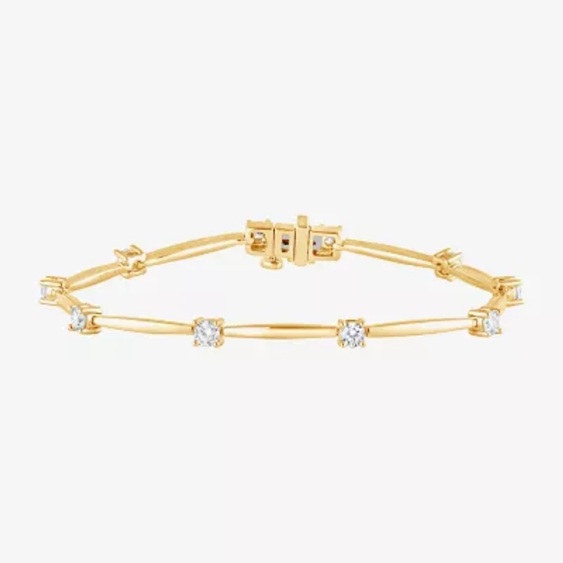 F/Vs2) Womens 14K Gold Over Silver Inch Solid Chain Bracelet