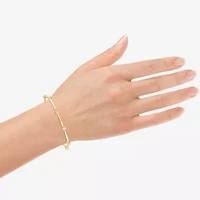 F/Vs2) Womens 14K Gold Over Silver Inch Solid Chain Bracelet