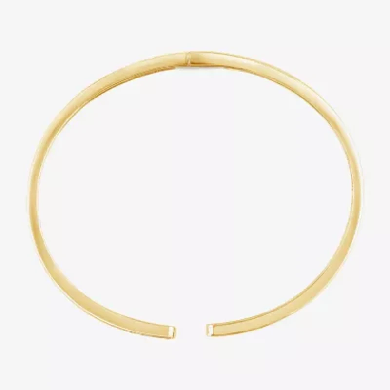 (F, Vs2) Womens 1 CT. T.W. Lab Grown White Diamond 14K Gold Over Silver Bangle Bracelet