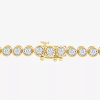 (F, Vs2) Womens 2 CT. T.W. Lab Grown White Diamond 14K Gold Over Silver 7 Inch Tennis Bracelet
