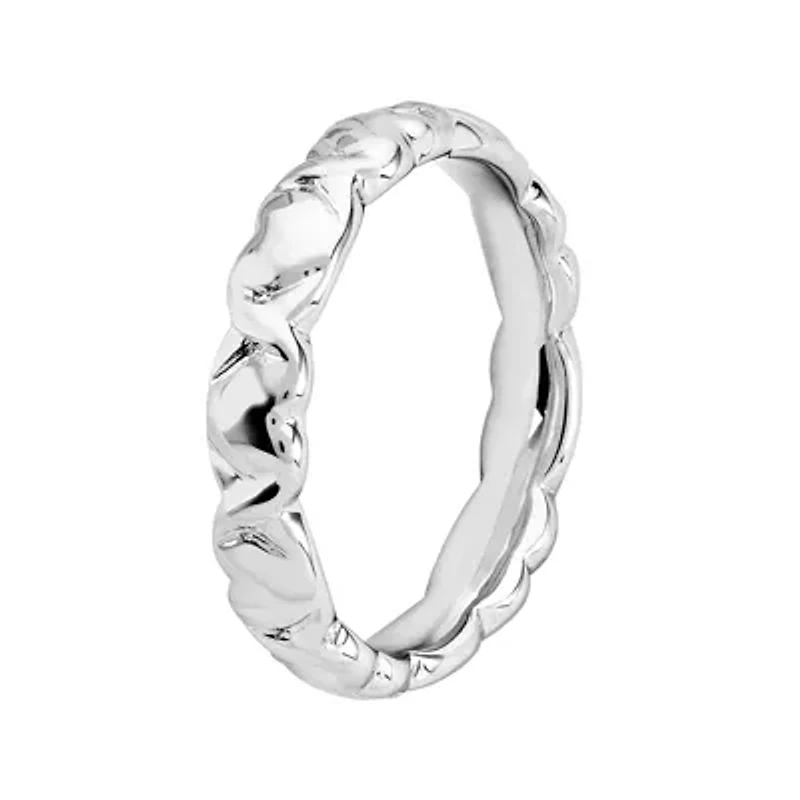 Personally Stackable Sterling Silver 4.5mm Heart Ring