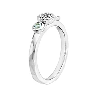Personally Stackable Double Aquamarine & Diamond-Accent Ring