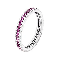 Personally Stackable Lab-Created Ruby Eternity Ring
