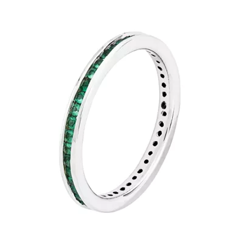 Personally Stackable Lab-Created Emerald Eternity Ring