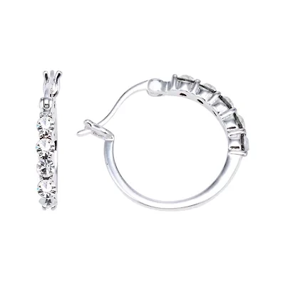 Cubic Zirconia Hoop Earrings