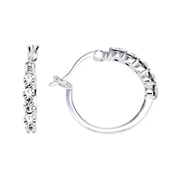 Cubic Zirconia Hoop Earrings