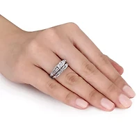 1 CT.T.W. Natural Diamond 14K Gold Bridal Set