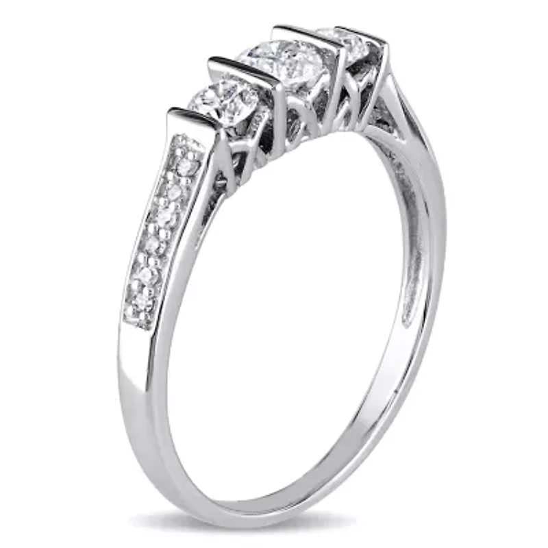 1/2 CT.T.W. Natural Round Diamond 10K Gold Engagement Ring