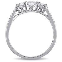 1/2 CT.T.W. Natural Round Diamond 10K Gold Engagement Ring