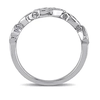 Womens Diamond Accent Natural White Sterling Silver Heart Cocktail Ring