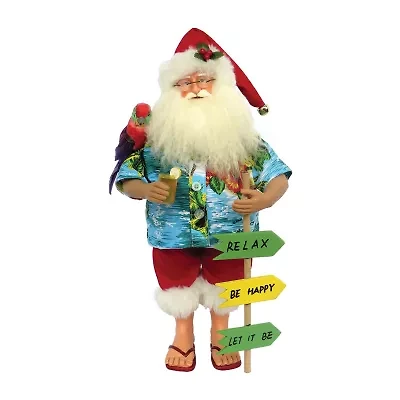 "15"" Vacation" Christmas Santa Figurine