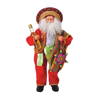 18" Fiesta Christmas Santa Figurine