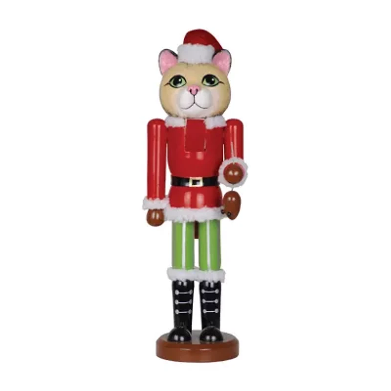 14" Christmas Cat Nutcracker