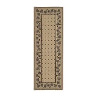 Safavieh Courtyard Collection Moema Floral Indoor/Outdoor Runner Rug