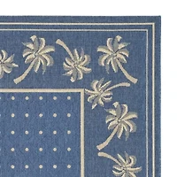 Safavieh Courtyard Collection Moema Floral Indoor/Outdoor Runner Rug