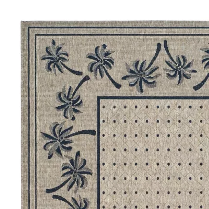 Safavieh Courtyard Collection Moema Floral Indoor/Outdoor Runner Rug