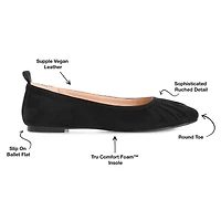 Journee Collection Tannya Womens Round Ballet Flats