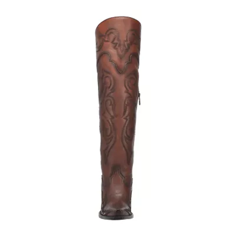 Dan Post Womens Wide Calf Block Heel Over the Knee Boots