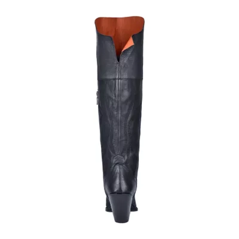 Dan Post Womens Wide Calf Stacked Heel Over the Knee Boots
