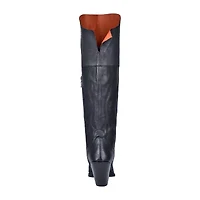 Dan Post Womens Wide Calf Stacked Heel Over the Knee Boots