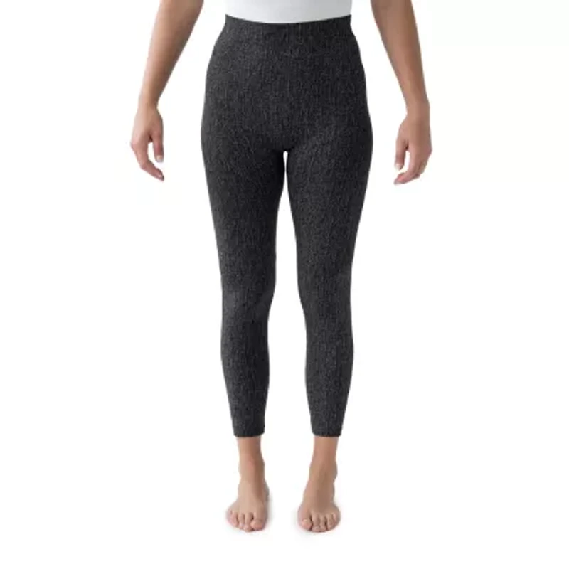 Muk Luks Faux Denim Womens Comfort Waistband Full Length Leggings