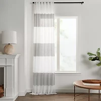 Mercantile Gilson Rod Pocket Back Tab Light-Filtering Single Curtain Panel