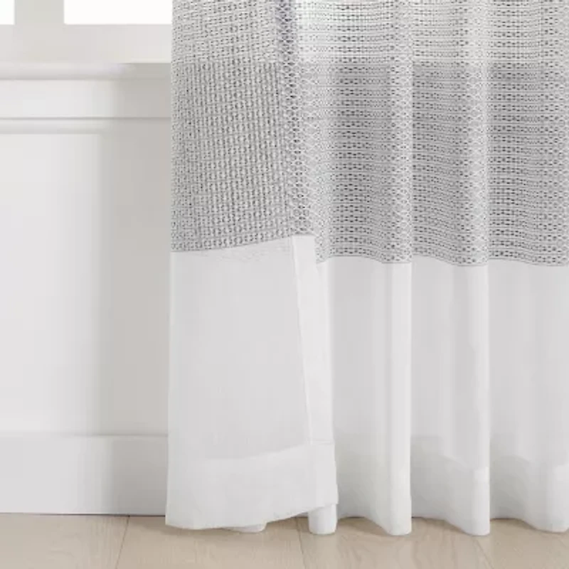Mercantile Gilson Rod Pocket Back Tab Light-Filtering Single Curtain Panel