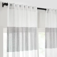 Mercantile Gilson Rod Pocket Back Tab Light-Filtering Single Curtain Panel