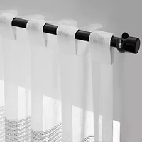 Mercantile Gilson Rod Pocket Back Tab Light-Filtering Single Curtain Panel